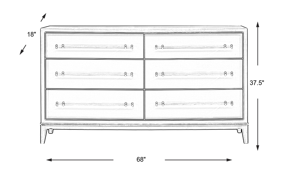 Dimension Image. Please refer to the Dimension Tab on this page for dimension details.