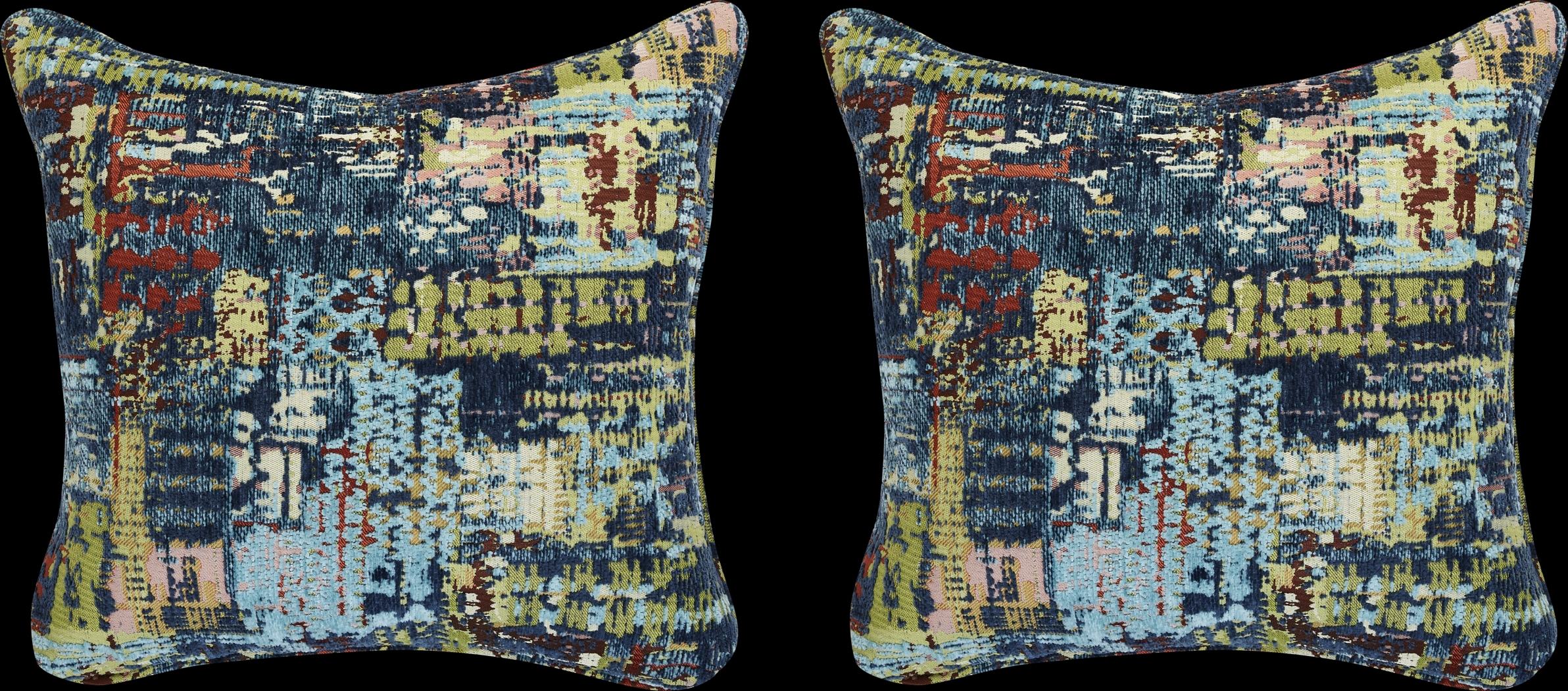 Clarita Blue Accent Pillow, Set of 2 - Thumbnail - Image 1