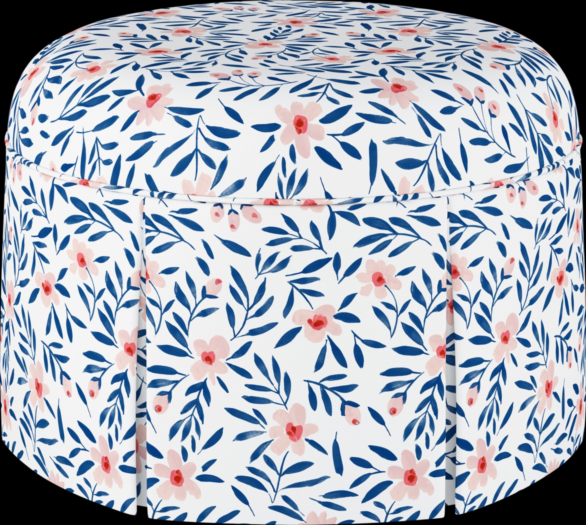 Clary Blue Ottoman - Thumbnail - Image 2