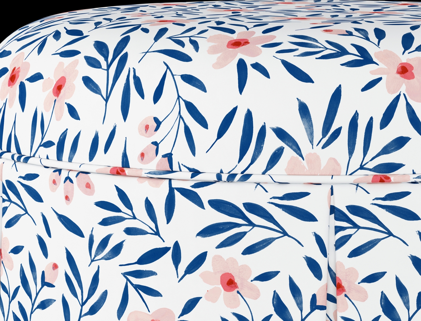 Clary Blue Ottoman - Thumbnail - Image 3