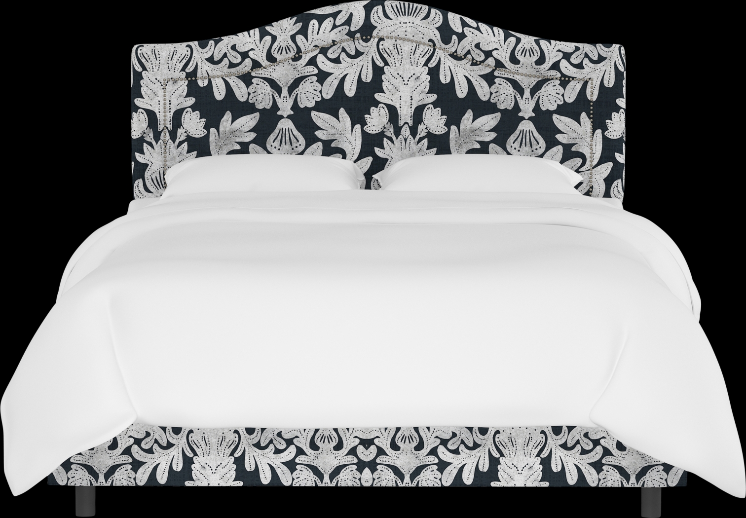 Classical Notes Blue King Upholstered Bed - Thumbnail - Image 2