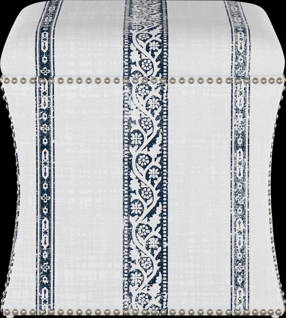 Classical Notes White-Gray Storage Ottoman - Thumbnail - Image 2