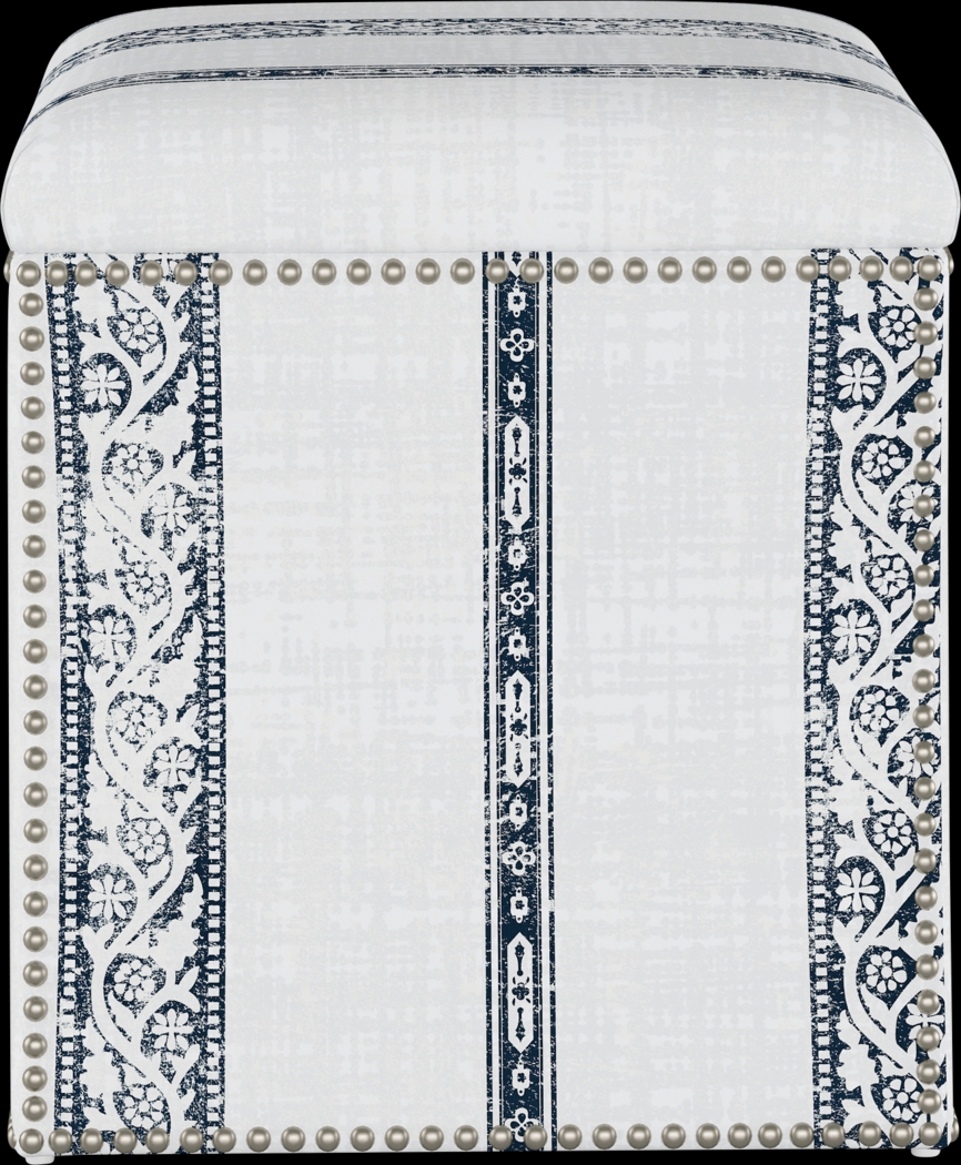 Classical Notes White-Gray Storage Ottoman - Thumbnail - Image 3