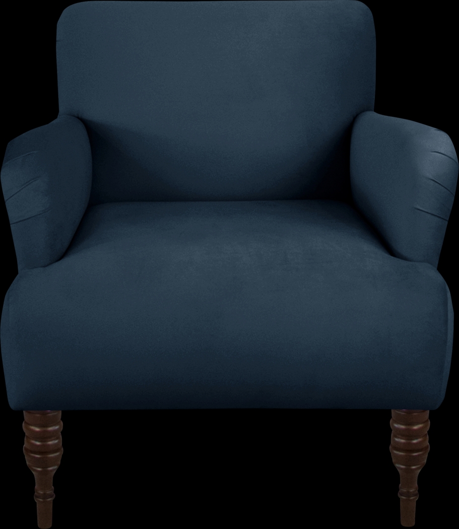 Classical Notes Navy Accent Chair - Thumbnail - Image 2