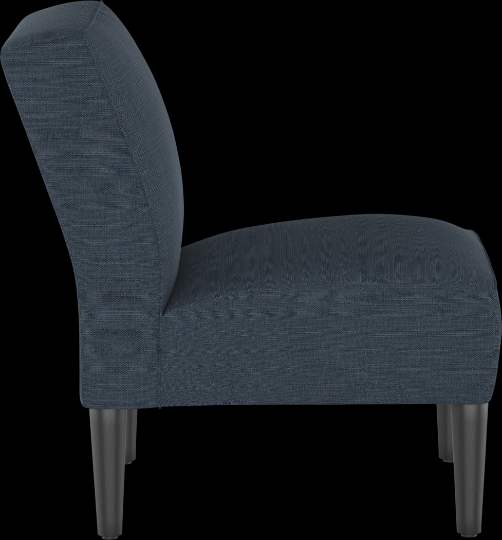 Classical Notes Navy Accent Chair - Thumbnail - Image 3