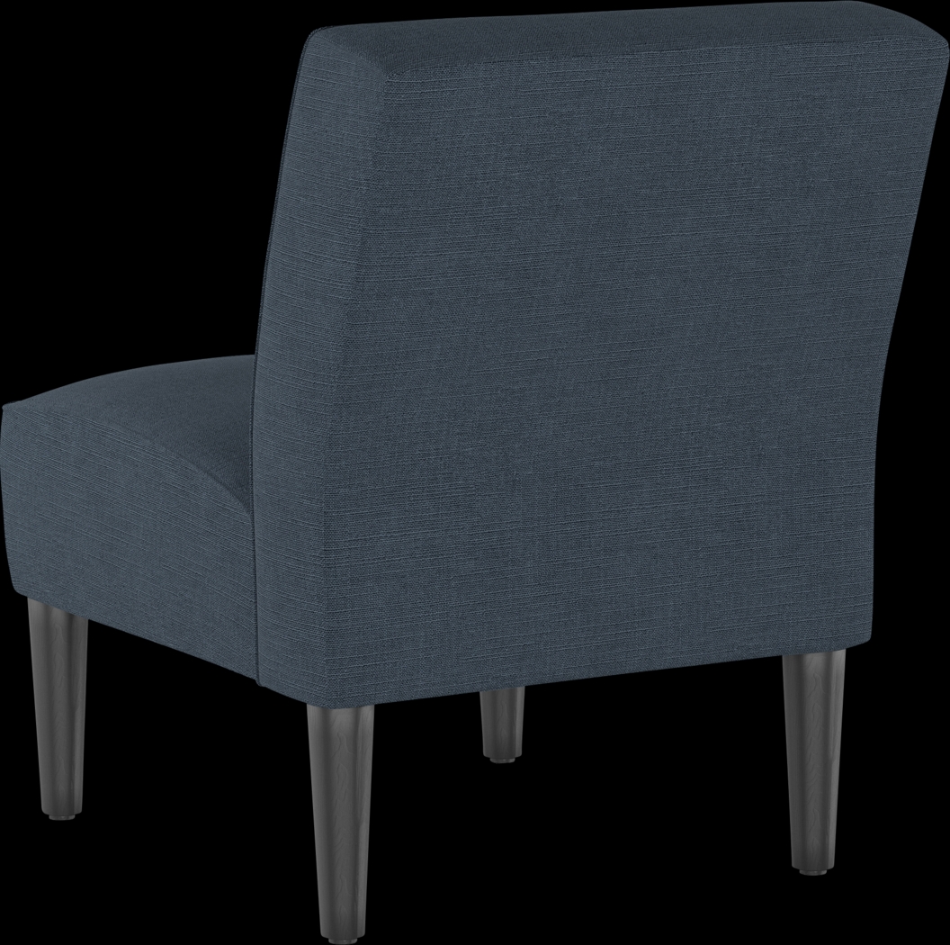 Classical Notes Navy Accent Chair - Thumbnail - Image 4