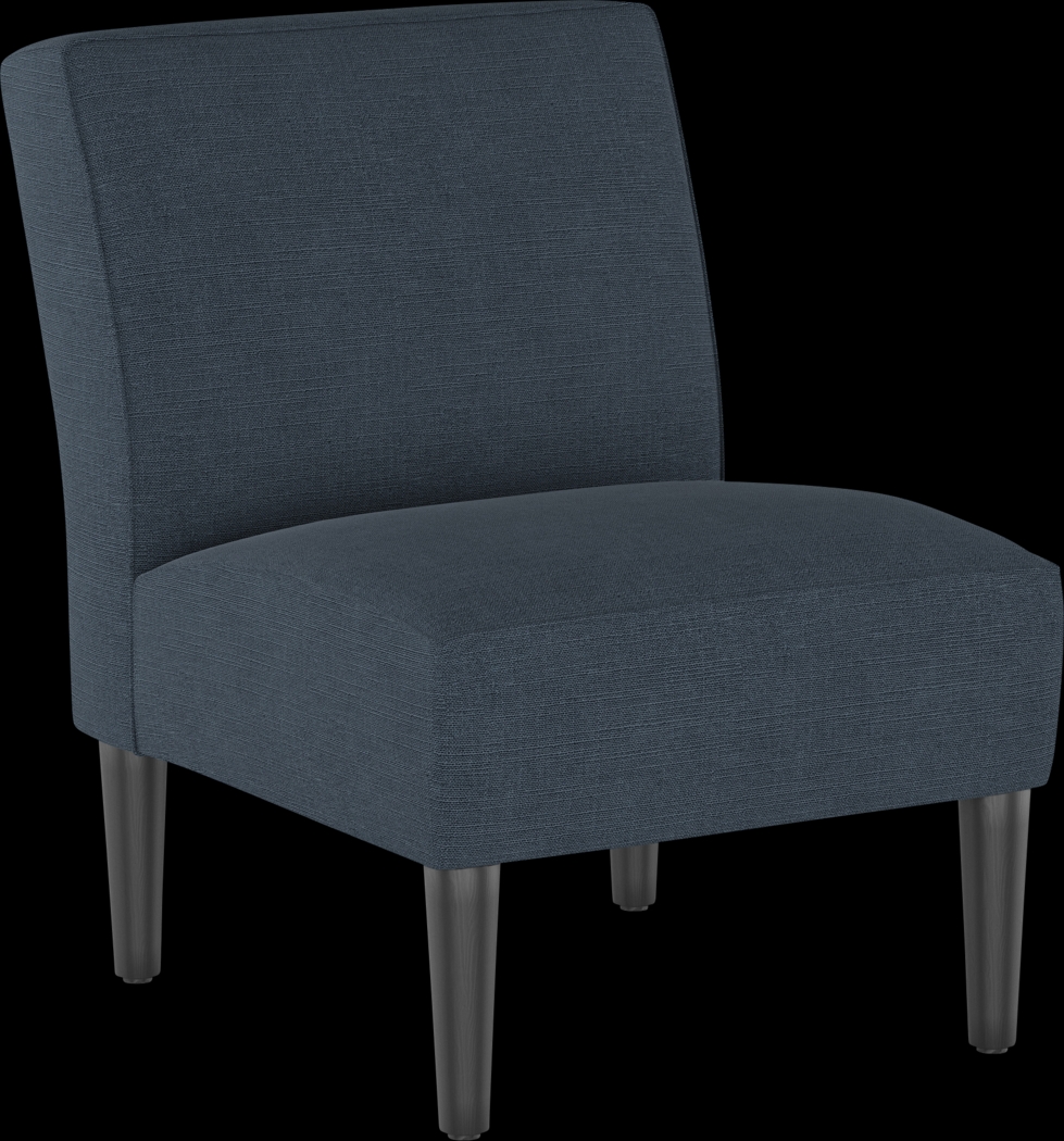 Classical Notes Navy Accent Chair - Thumbnail - Image 1