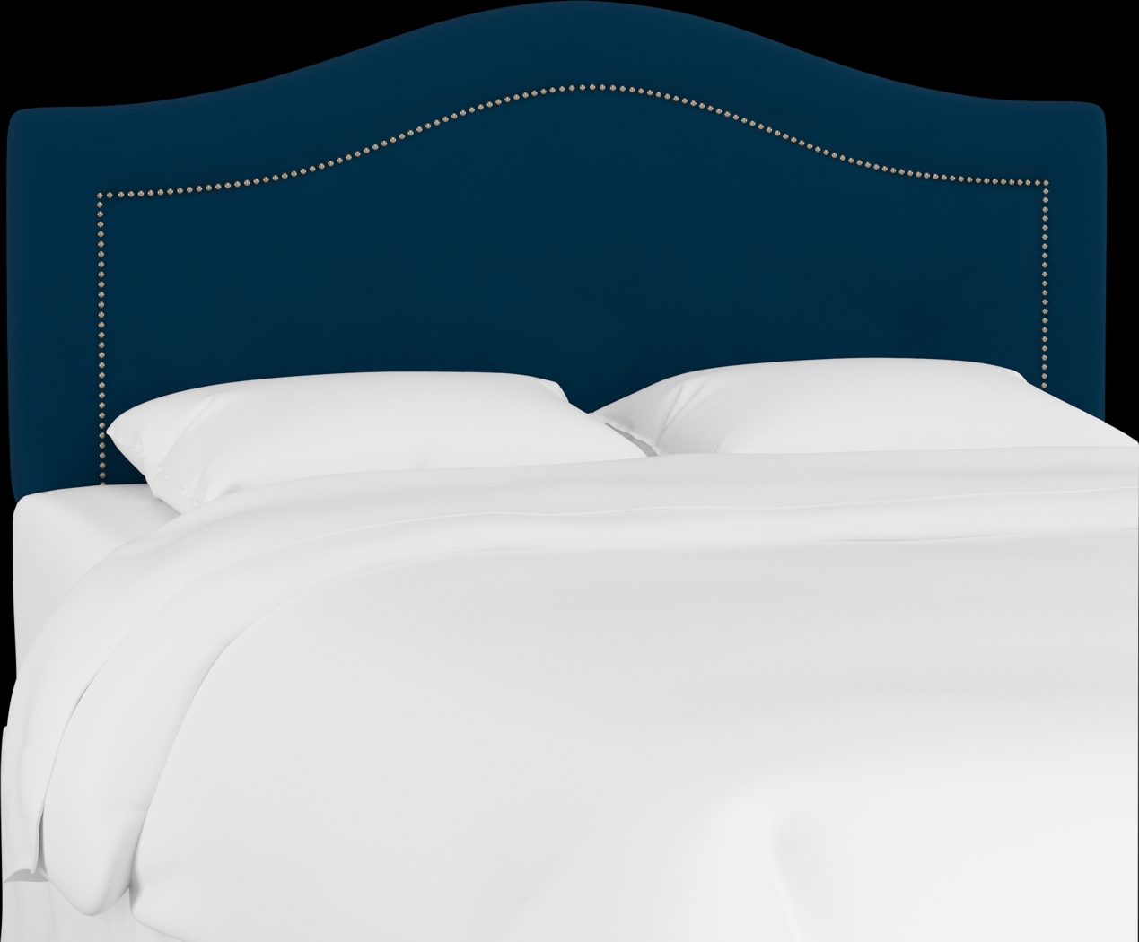 Classical Notes Navy Queen Upholstered Headboard - Thumbnail - Image 2