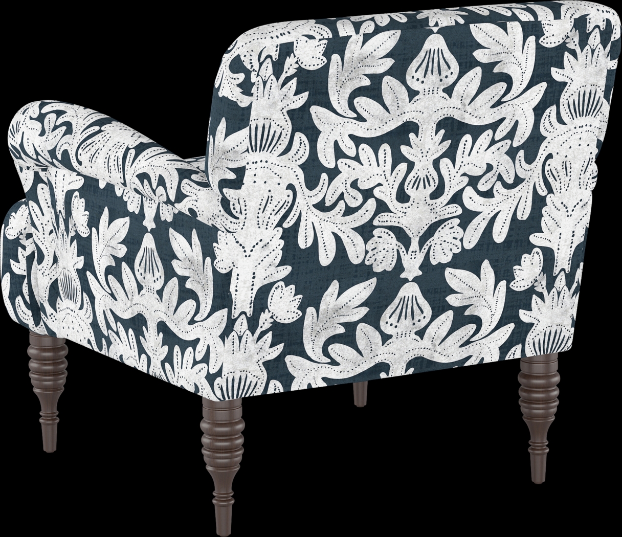 Classical Notes White-Gray Accent Chair - Thumbnail - Image 4