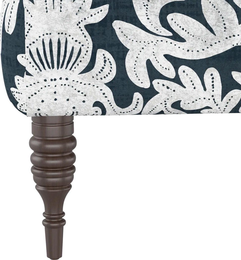 Classical Notes White-Gray Accent Chair - Image 5