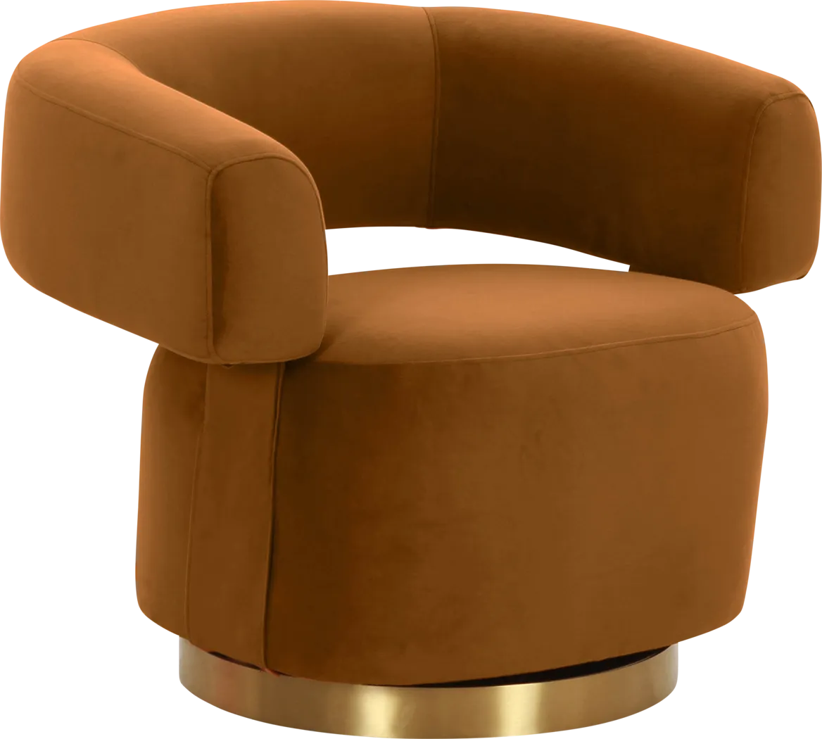 Claude Orange Swivel Chair - Thumbnail - Image 1