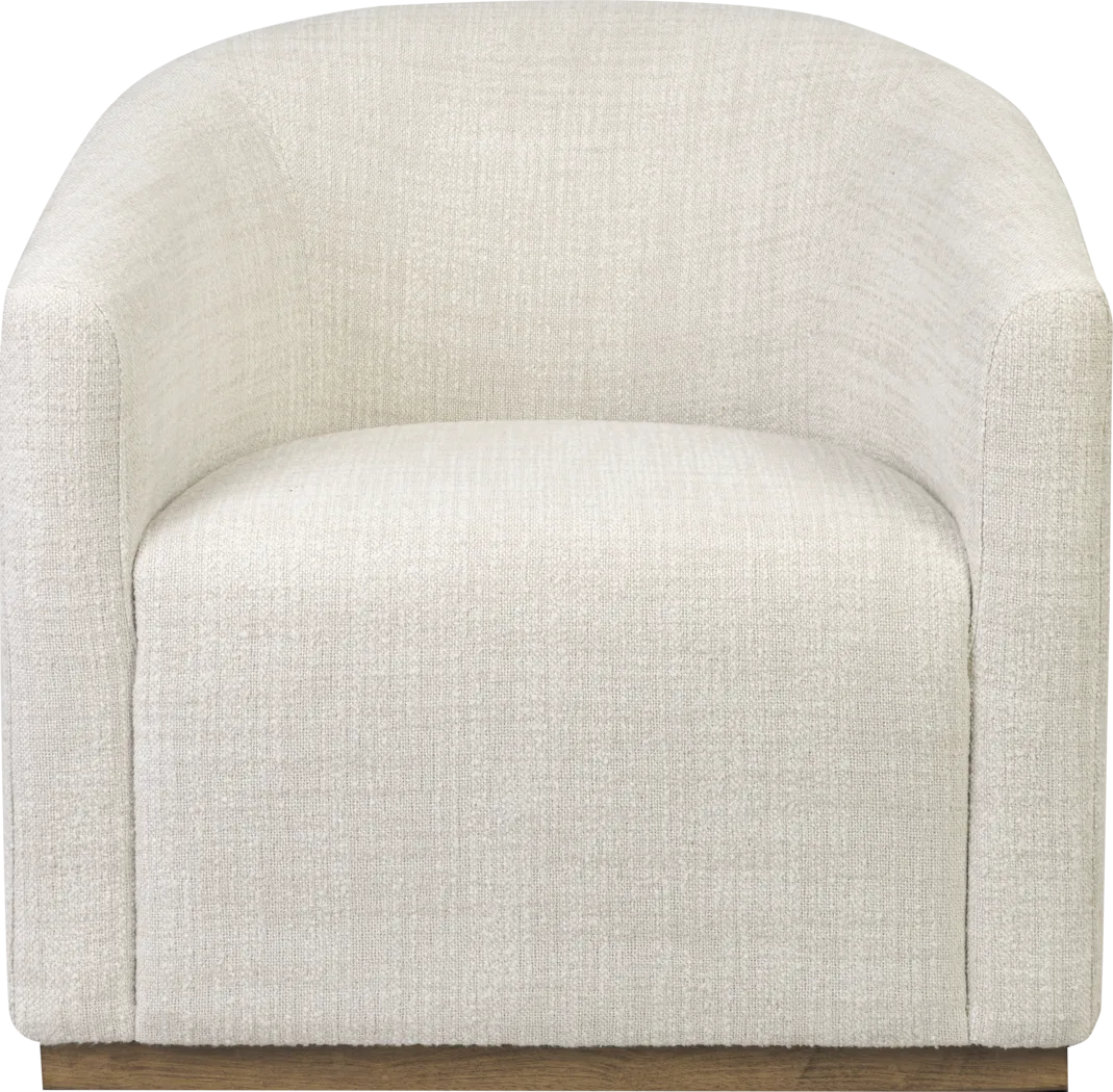 Claudette Beige Swivel Chair - Thumbnail - Image 2