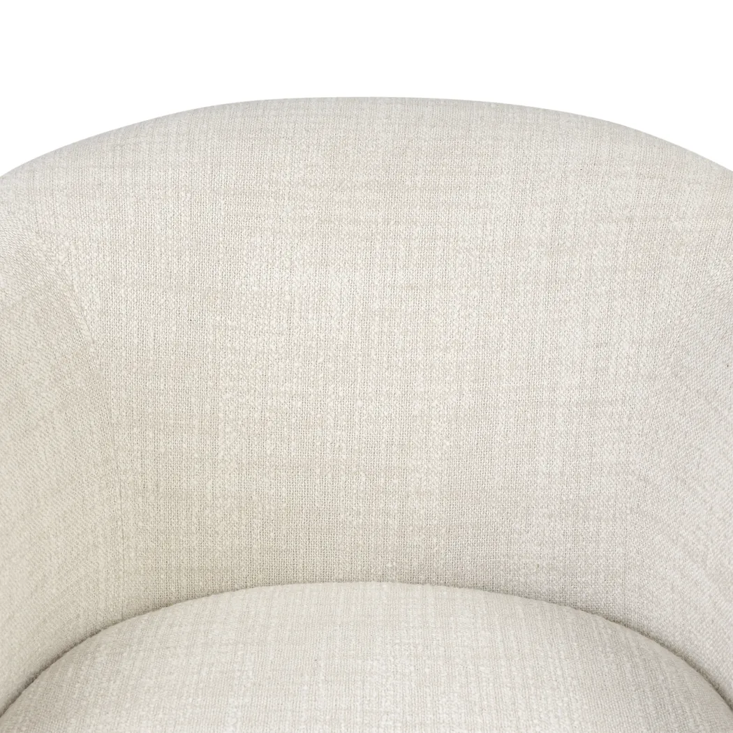 Claudette Beige Swivel Chair - Thumbnail - Image 3
