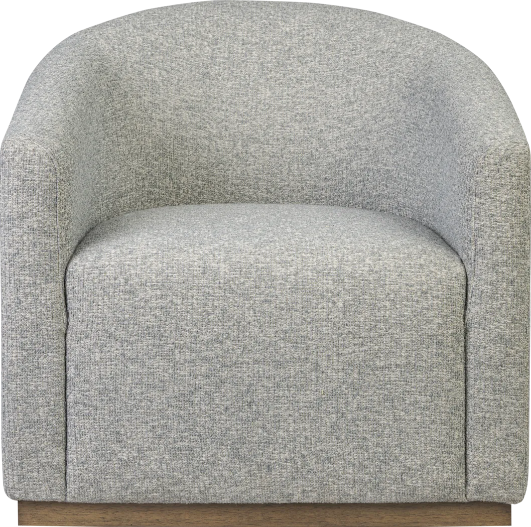 Claudette Blue Swivel Chair - Thumbnail - Image 2