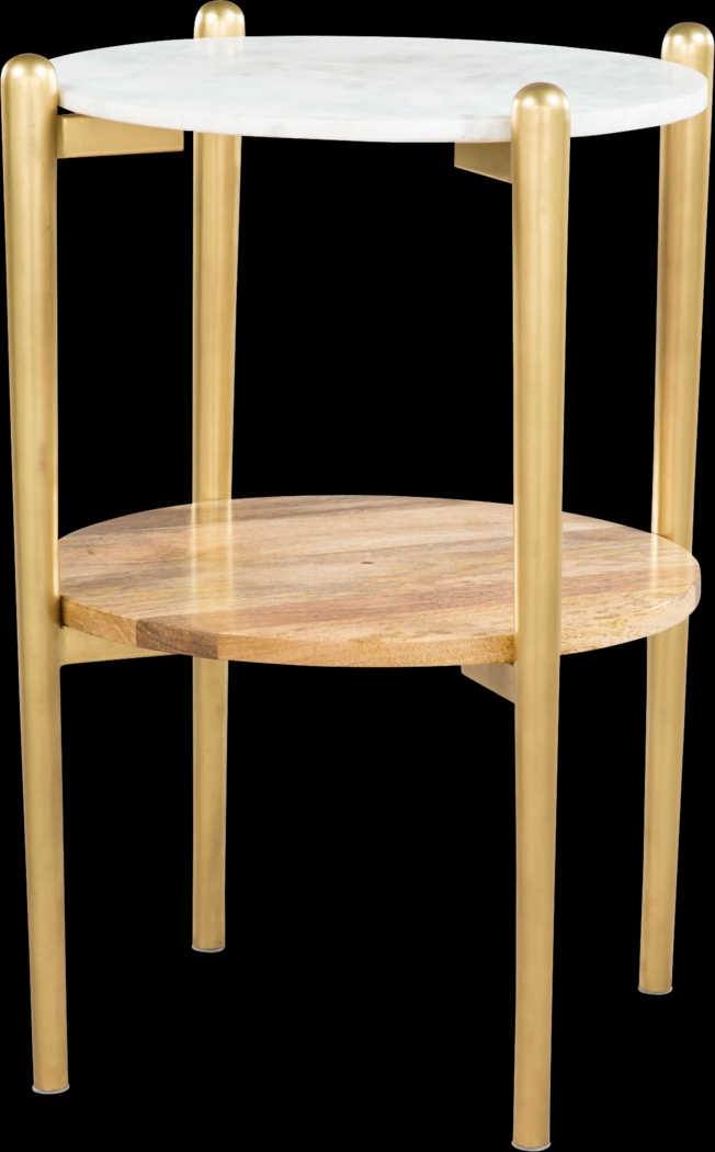 Claudine White End Table - Thumbnail - Image 1