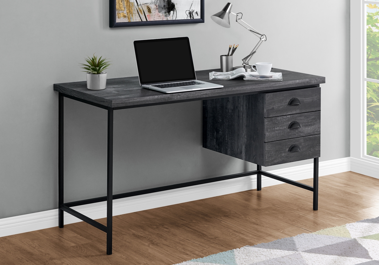 Claxton Black Desk - Thumbnail - Image 2