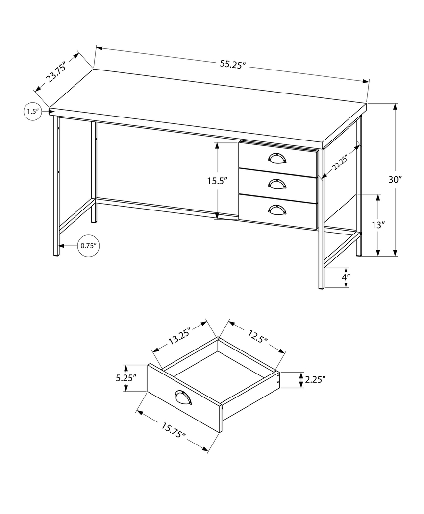 Claxton Brown Desk - Thumbnail - Image 3