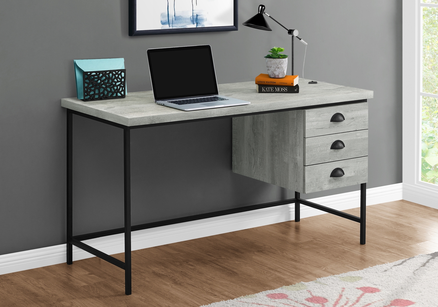 Claxton Gray Desk - Thumbnail - Image 2