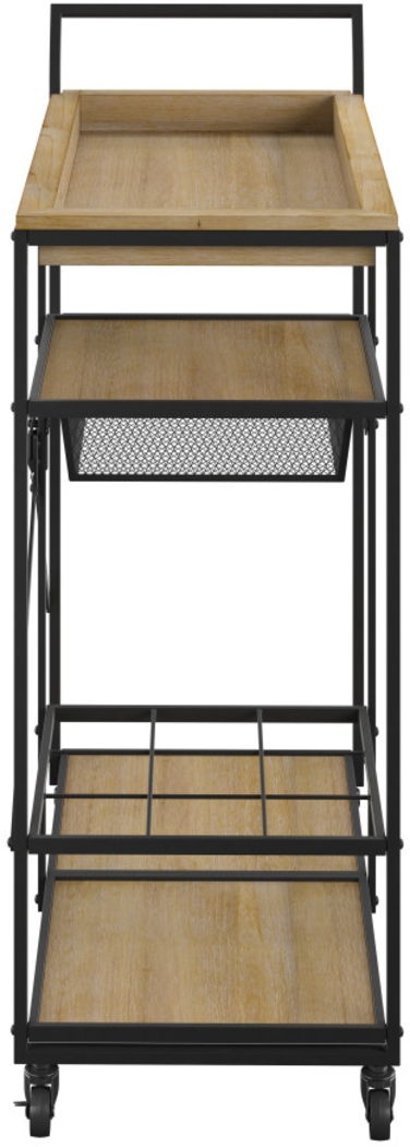 Claybourne Light Brown Bar Cart - Thumbnail - Image 2
