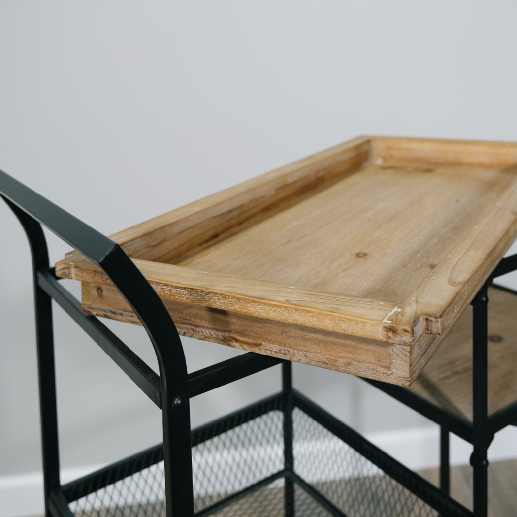 Claybourne Light Brown Bar Cart - Thumbnail - Image 12