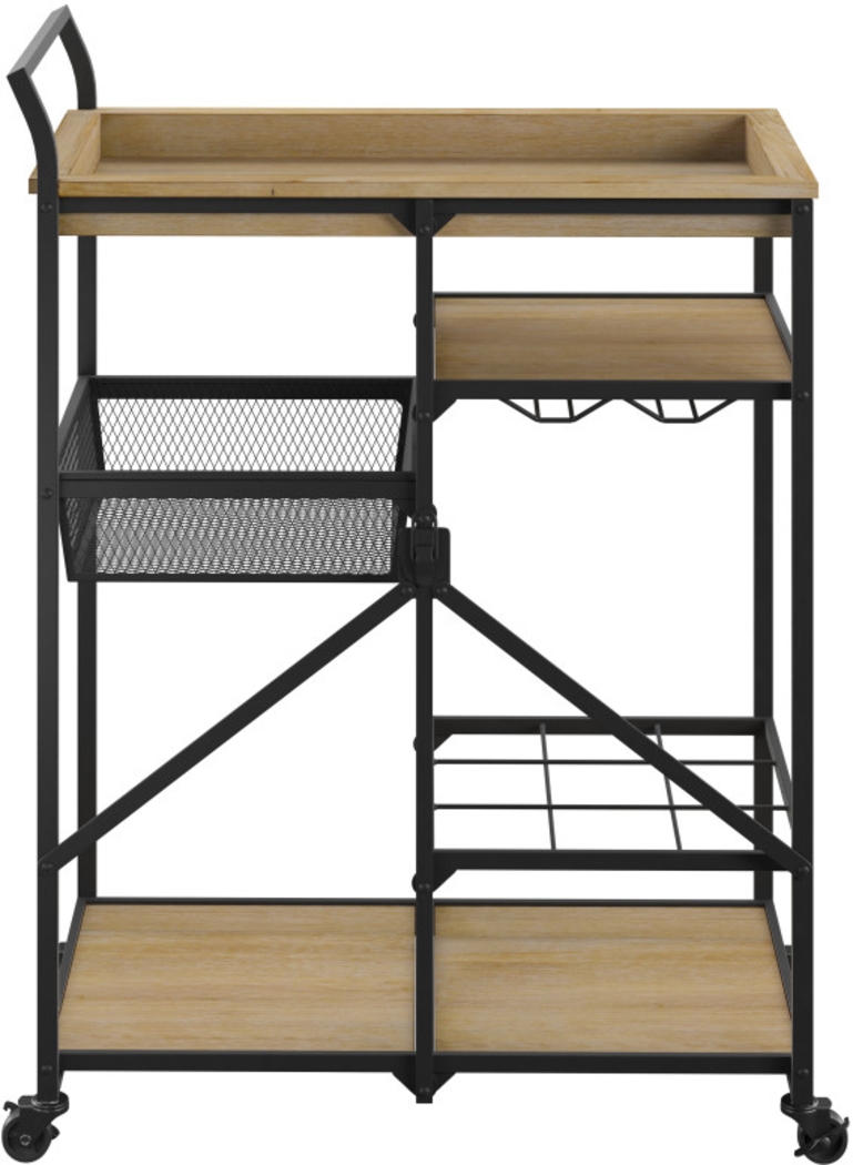 Claybourne Light Brown Bar Cart - Thumbnail - Image 3