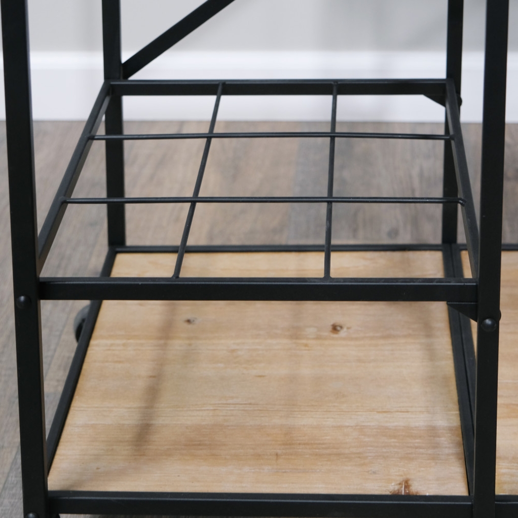 Claybourne Light Brown Bar Cart - Thumbnail - Image 7