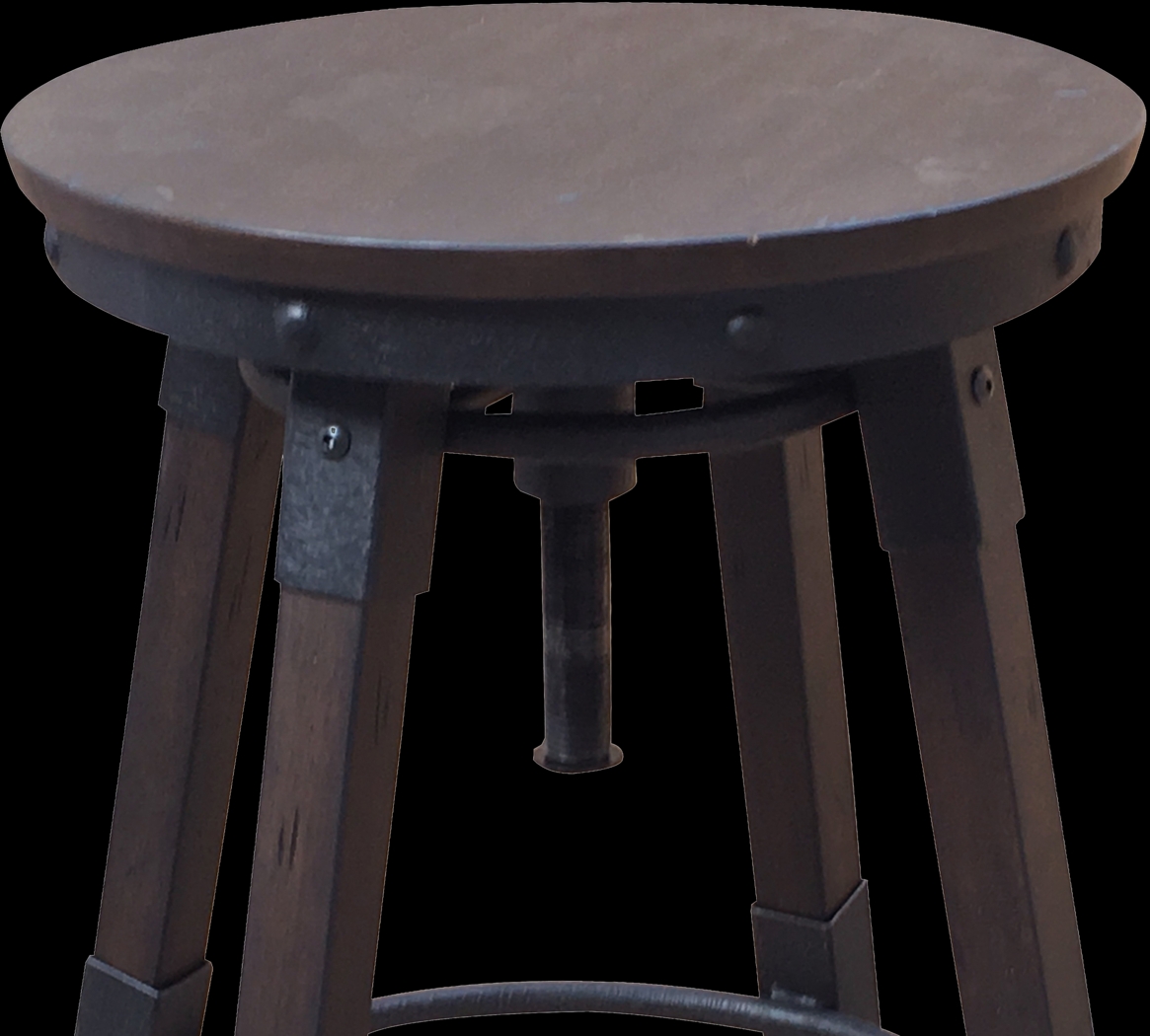 Claydon Brown Adjustable Swivel Barstool - Thumbnail - Image 2