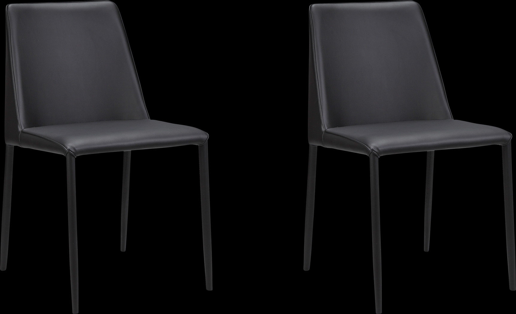 Clayx I Black Side Chair, Set of 2 - Thumbnail - Image 1