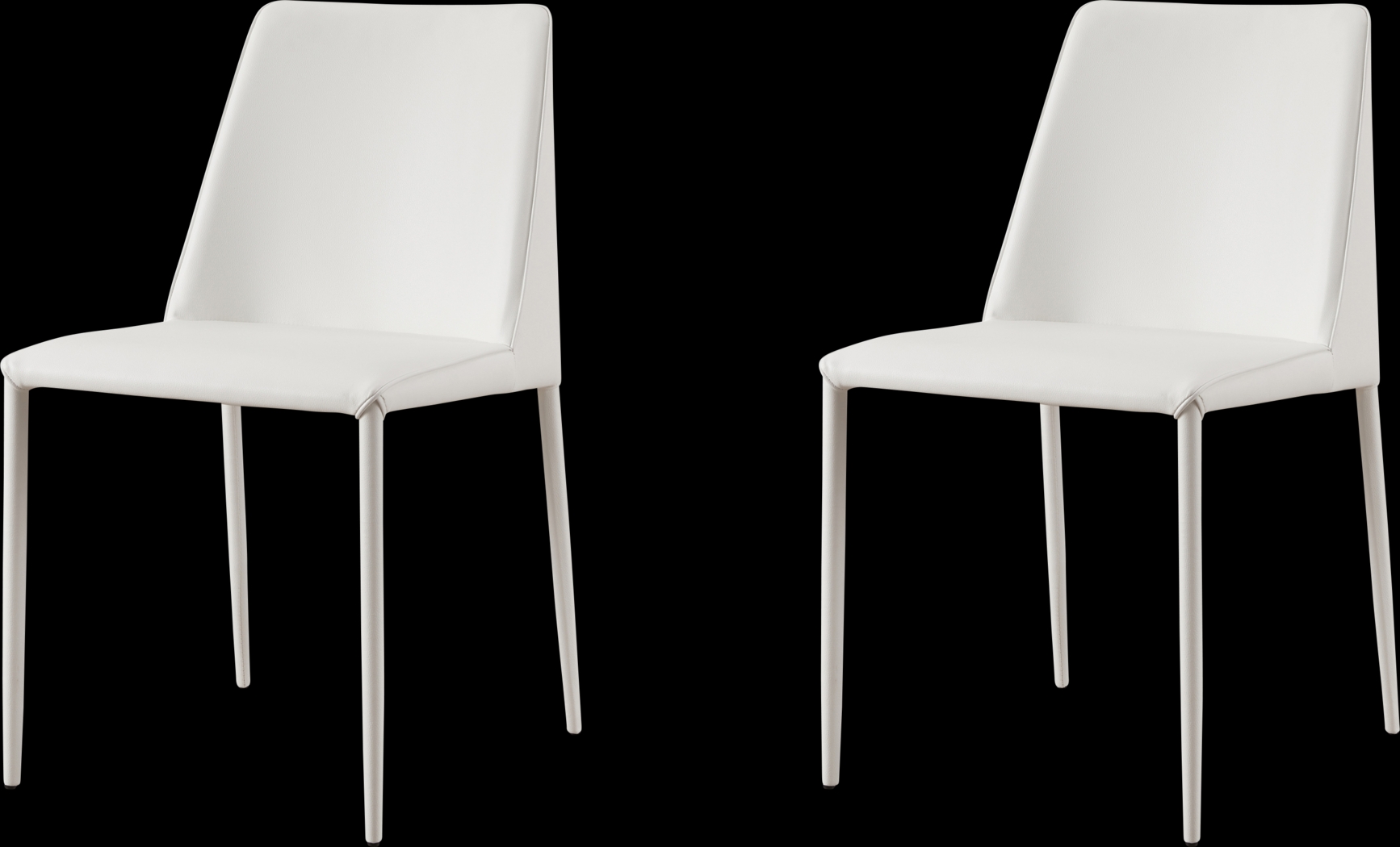 Clayx II White Side Chair, Set of 2 - Thumbnail - Image 1