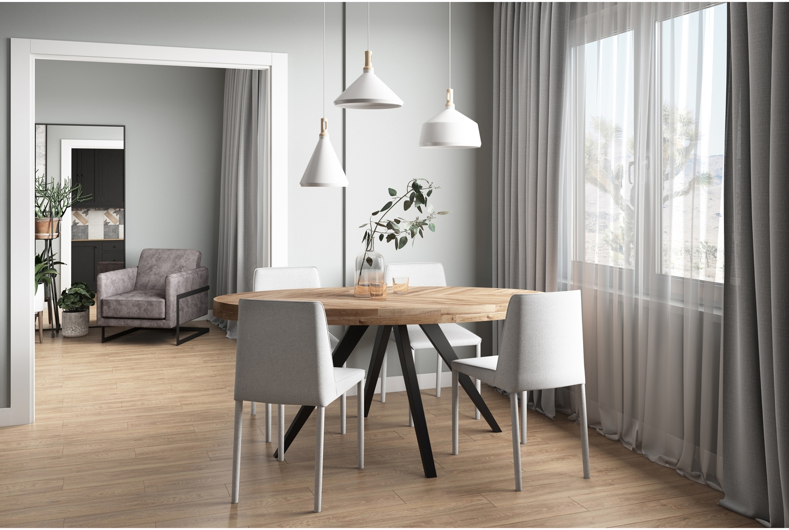 Clayx II White Side Chair, Set of 2 - Thumbnail - Image 8