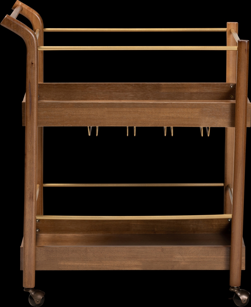 Clayytton Brown Bar Cart - Thumbnail - Image 2