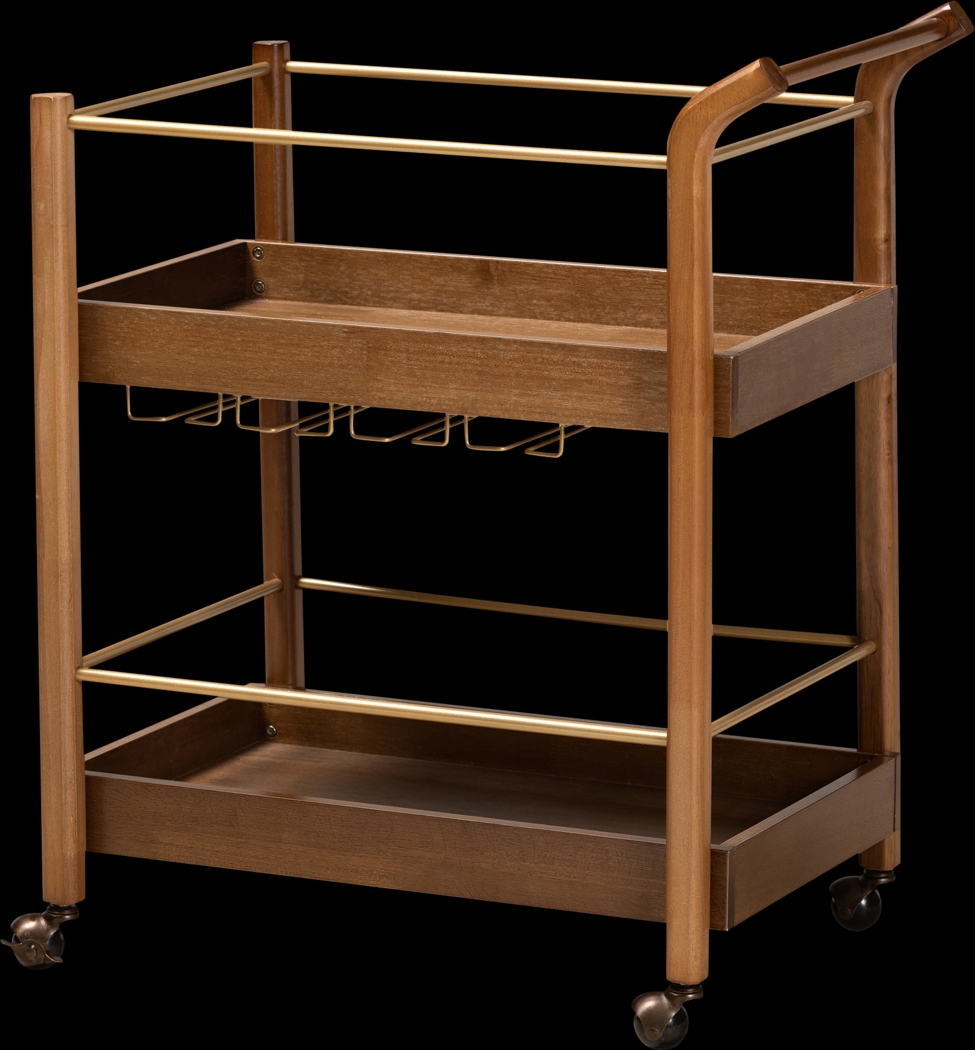 Clayytton Brown Bar Cart - Thumbnail - Image 4