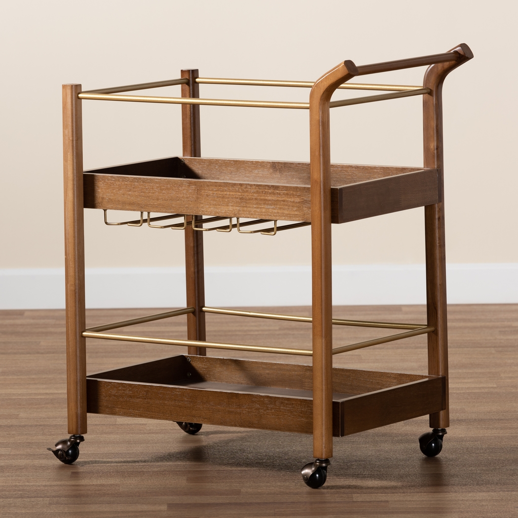 Clayytton Brown Bar Cart - Thumbnail - Image 8