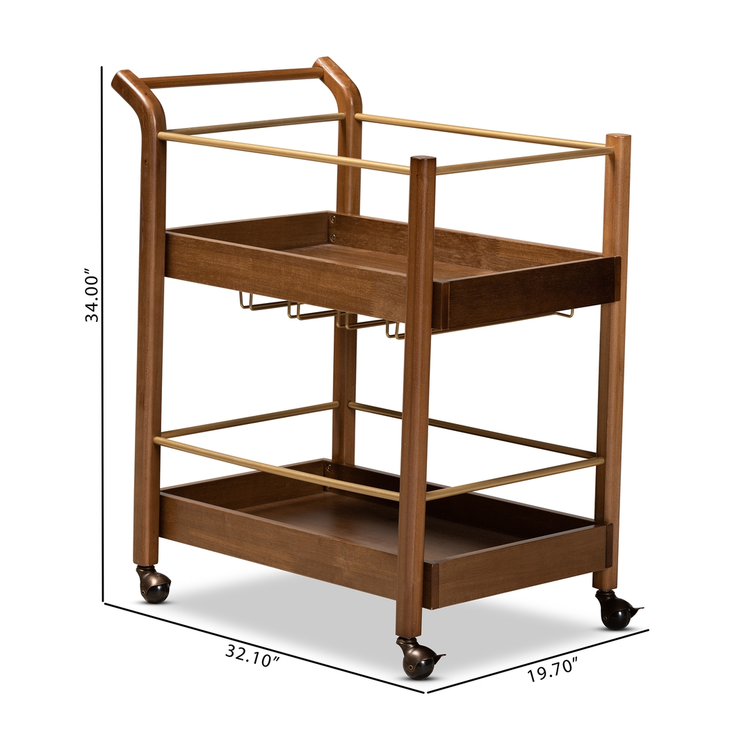 Clayytton Brown Bar Cart - Thumbnail - Image 9