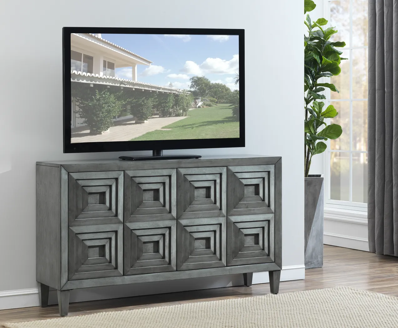 Clear Lake Gray Credenza - Thumbnail - Image 5