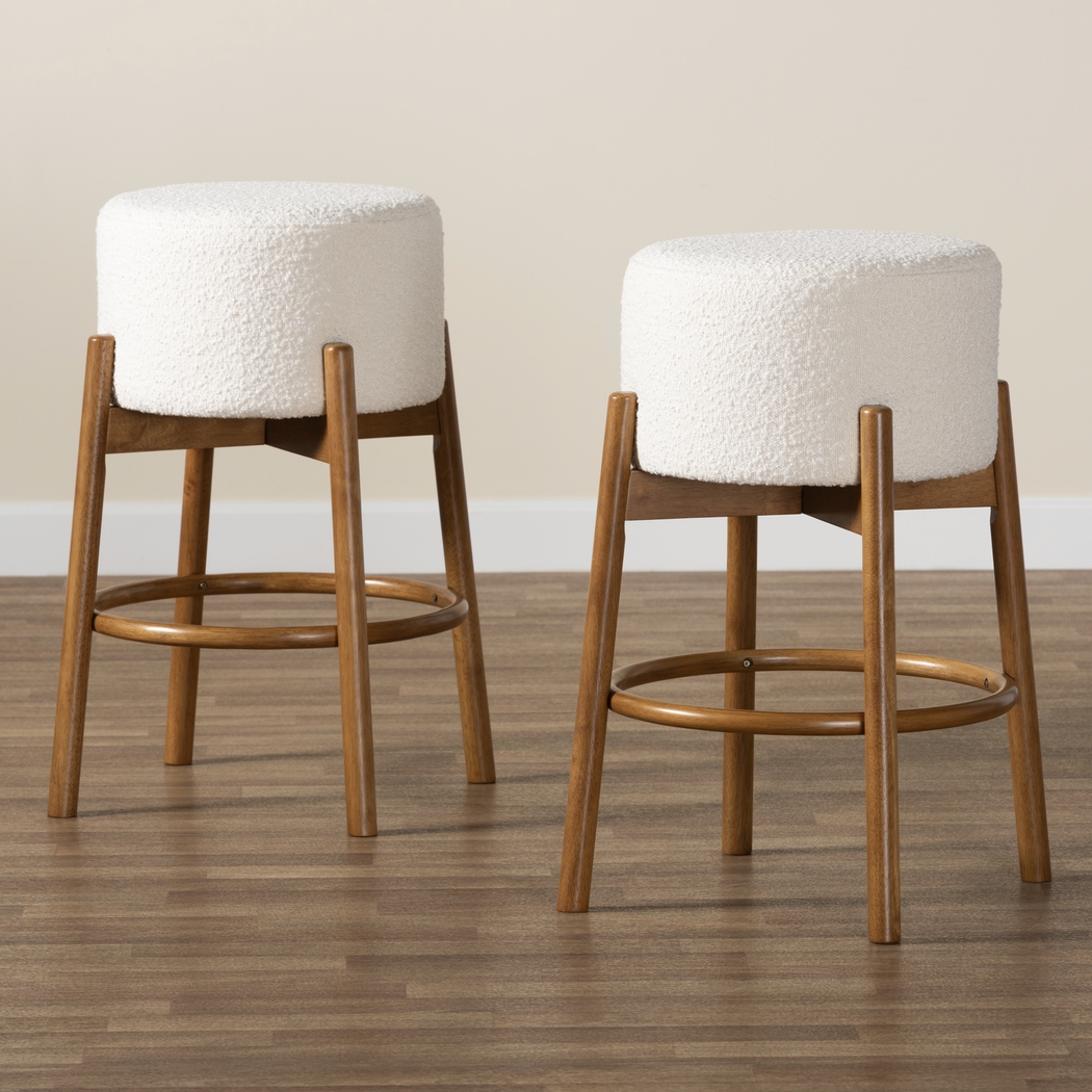 Clebourne Cream Barstool, Set of 2 - Thumbnail - Image 3