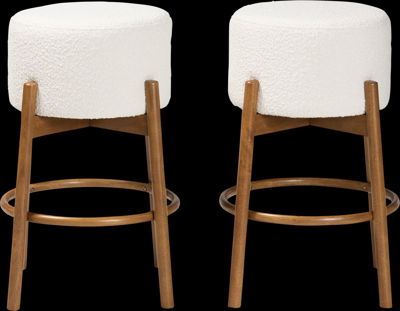 Clebourne Cream Barstool, Set of 2 - Thumbnail - Image 4