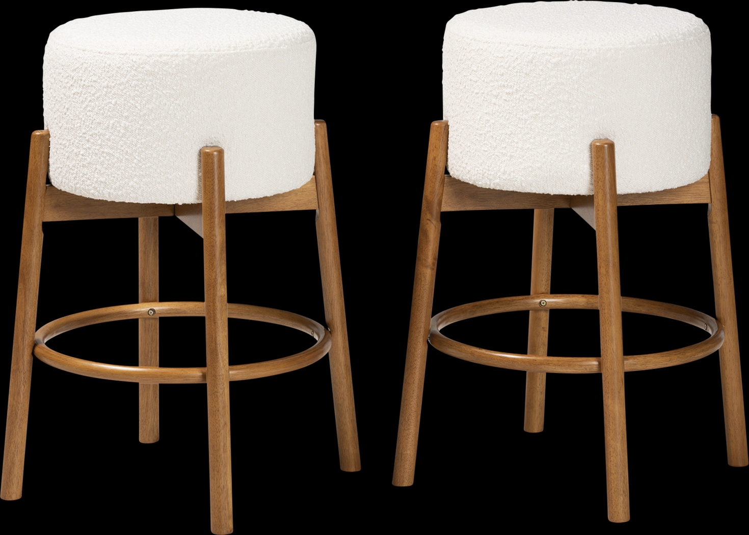 Clebourne Cream Barstool, Set of 2 - Thumbnail - Image 1