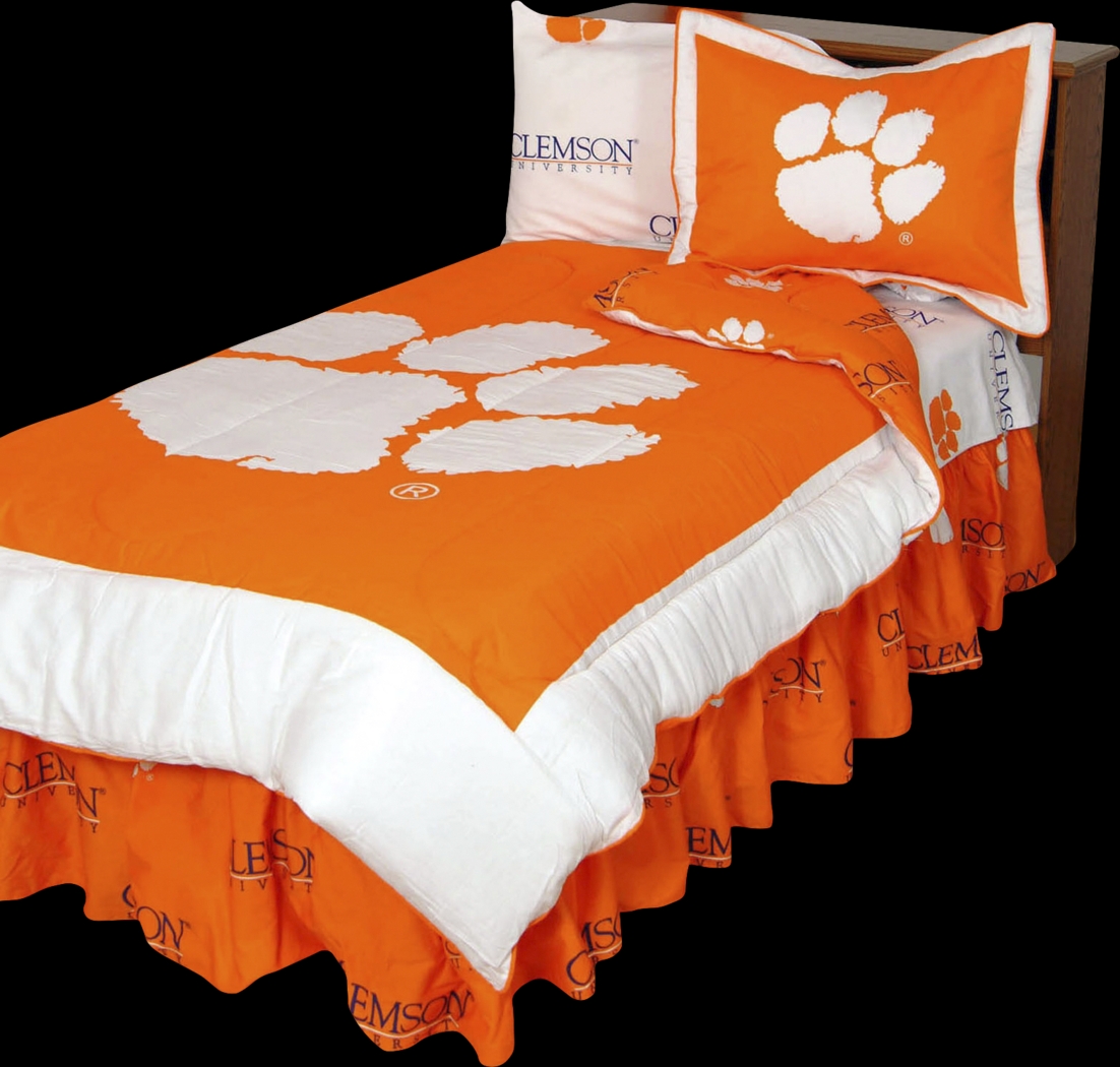 Clemson University Orange 2 Pc Twin Bed Set - Thumbnail - Image 1