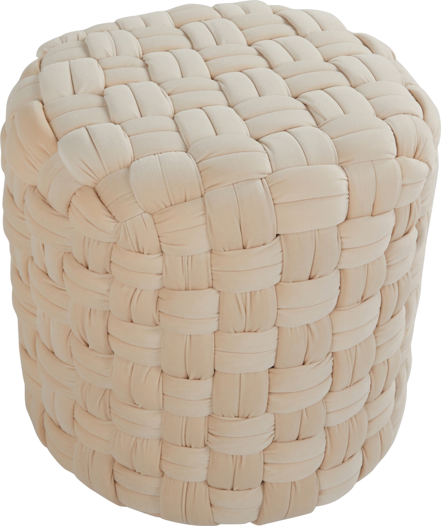 Clendenin Cream Ottoman - Thumbnail - Image 3