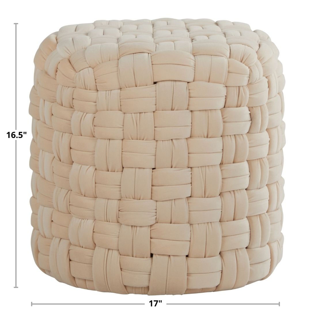 Clendenin Cream Ottoman - Thumbnail - Image 4