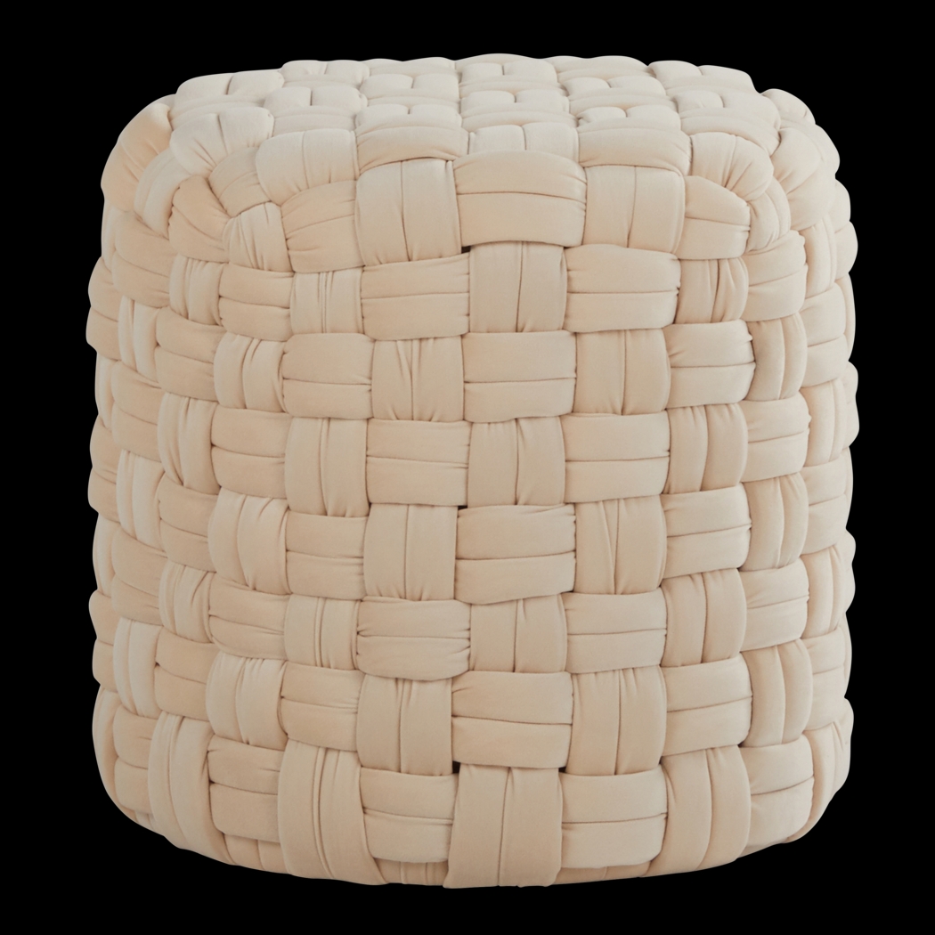 Clendenin Cream Ottoman - Thumbnail - Image 1