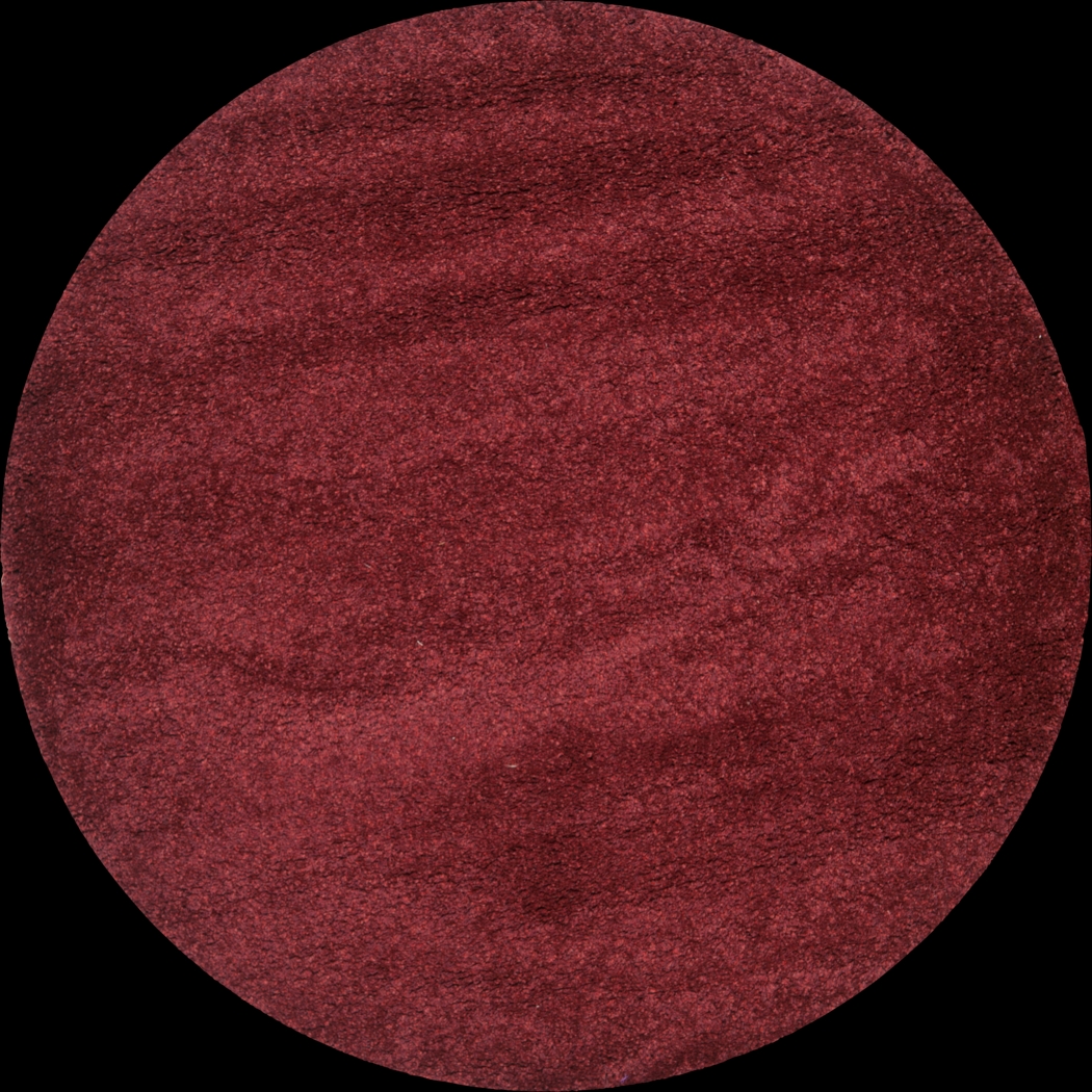 Cleona Maroon 4' Round Rug - Thumbnail - Image 1