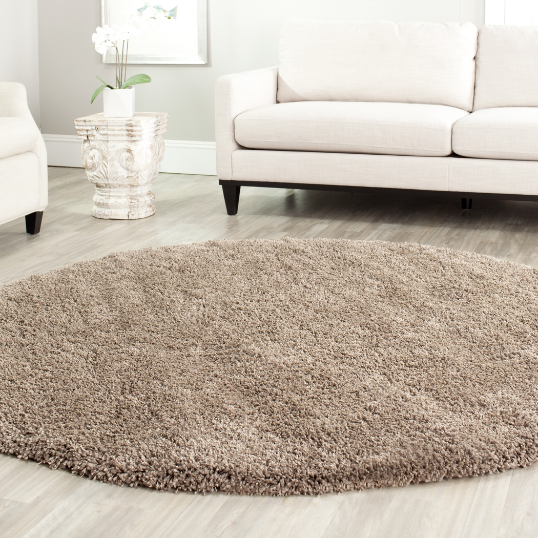 Cleona Taupe 4' Round Rug - Thumbnail - Image 3