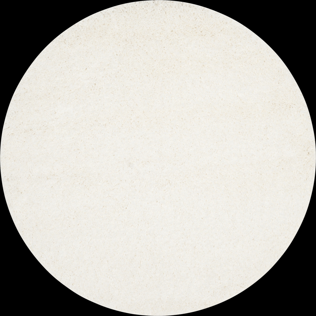 Cleona White 4' Round Rug - Thumbnail - Image 1