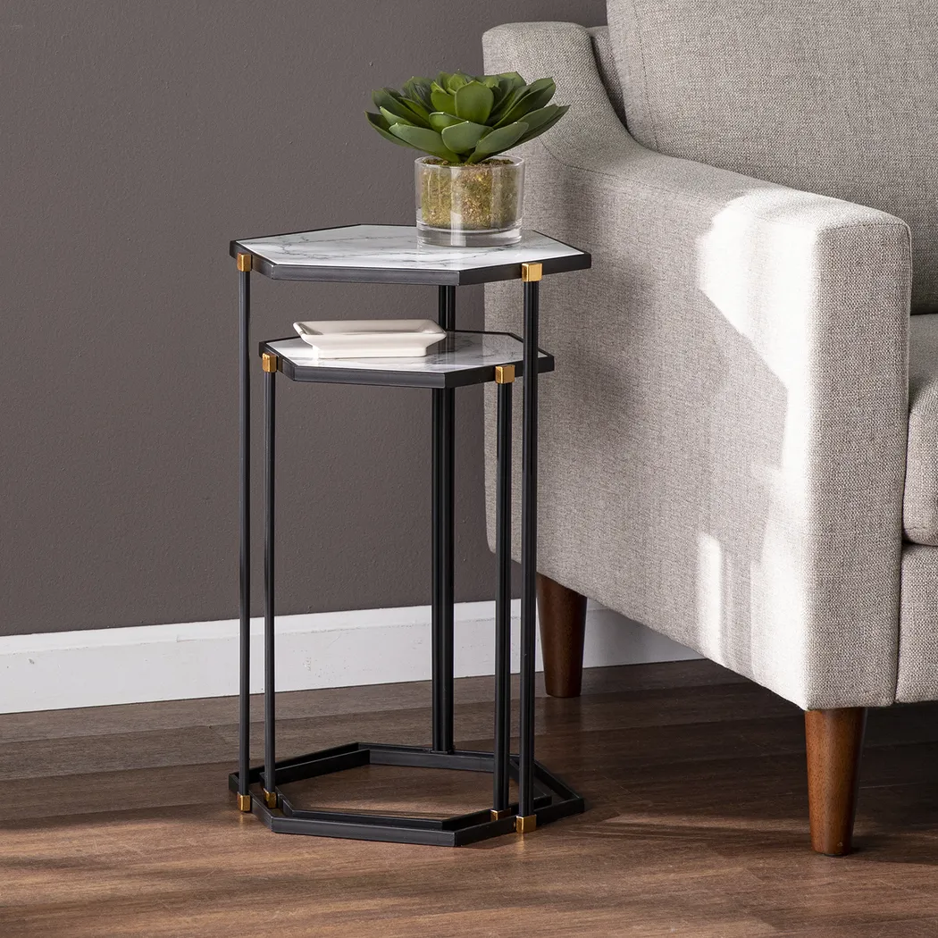 Clerkenwell White Nesting Tables, Set of 2 - Image 6