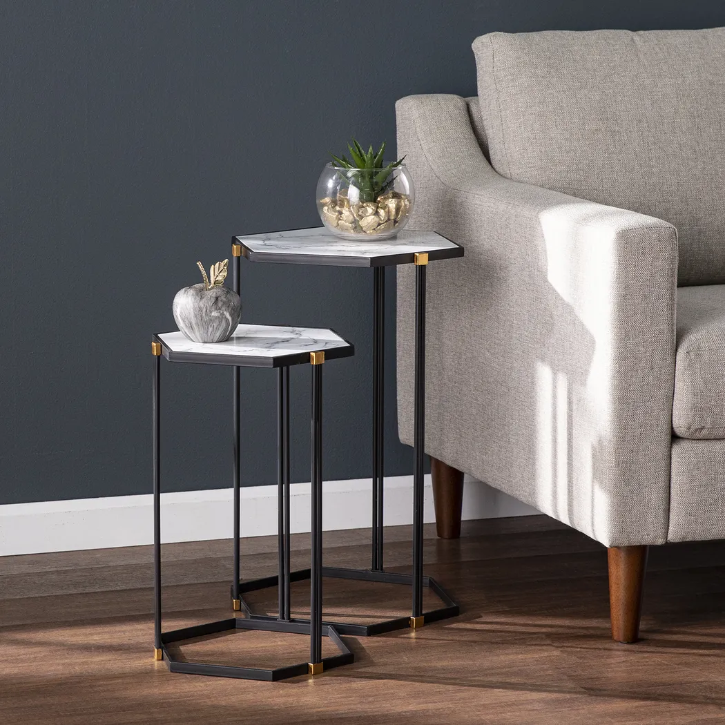 Clerkenwell White Nesting Tables, Set of 2 - Image 7
