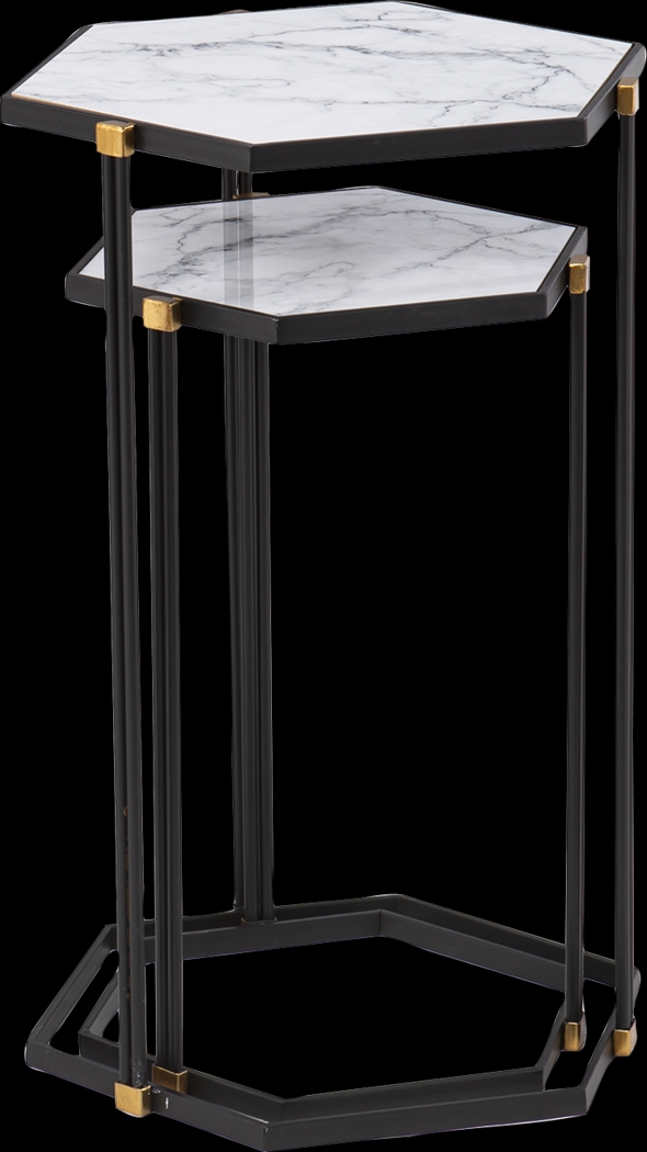 Clerkenwell White Nesting Tables, Set of 2 - Thumbnail - Image 1