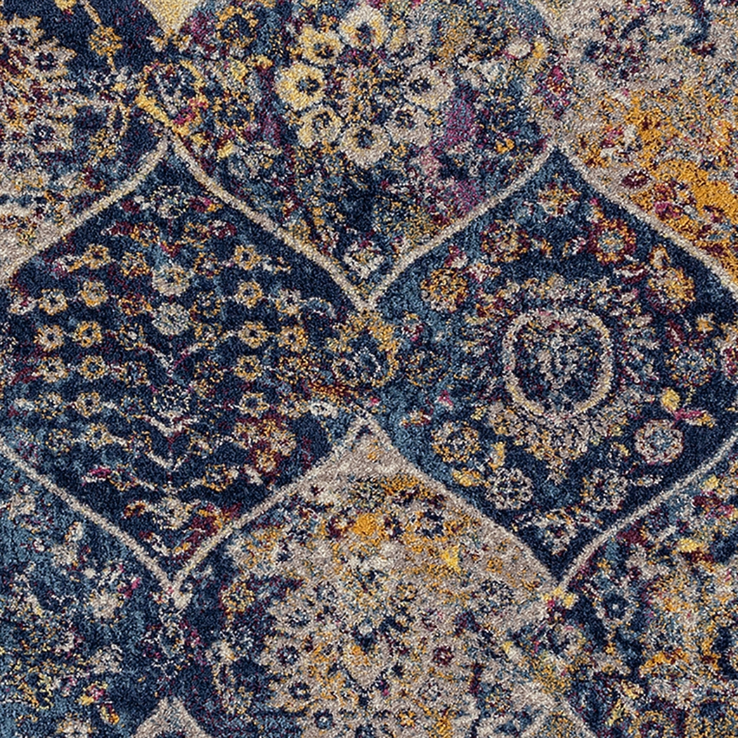 Clervin Navy/Orange 5'3 x 7'6 Rug - Thumbnail - Image 4