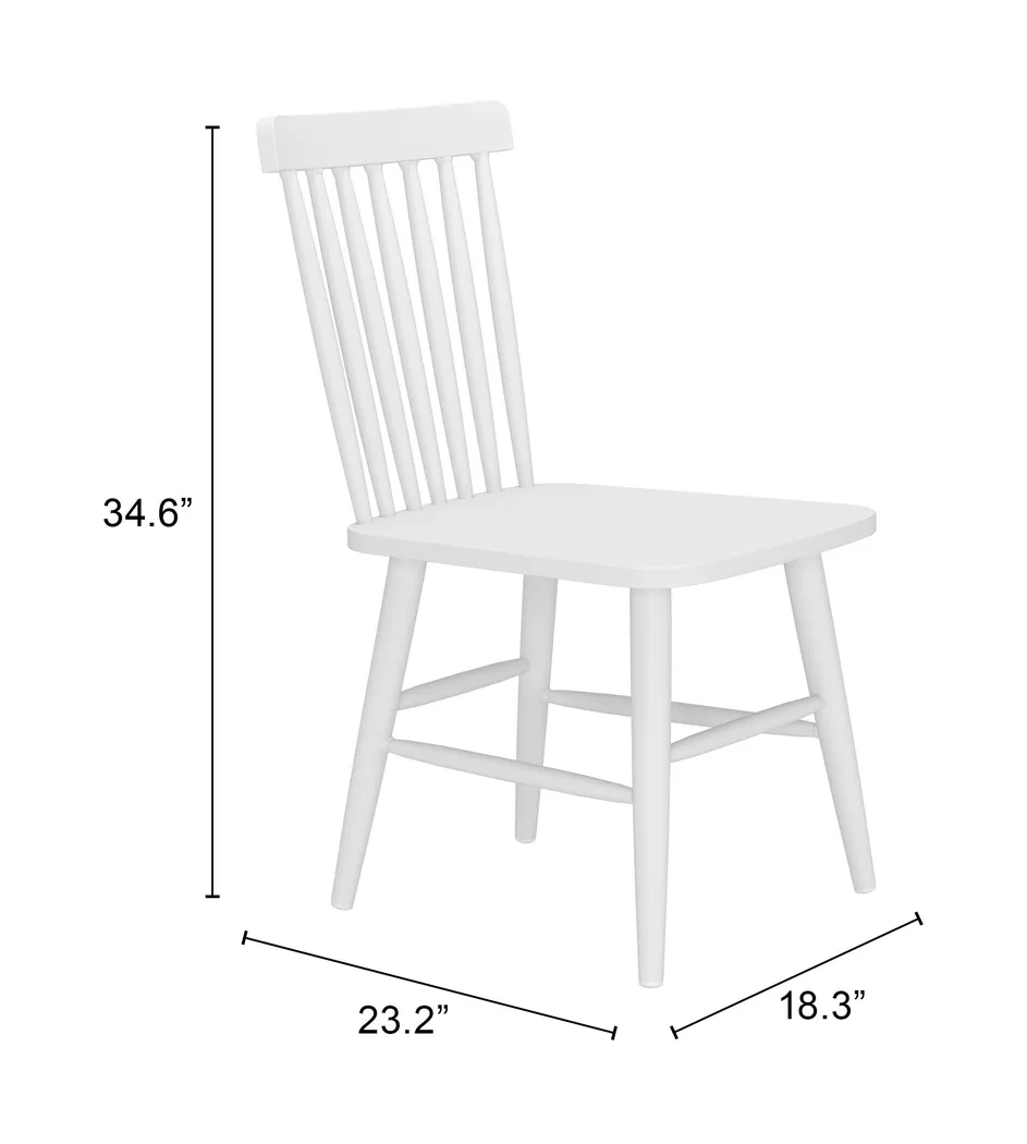 Clethra White Dining Chair - Thumbnail - Image 2